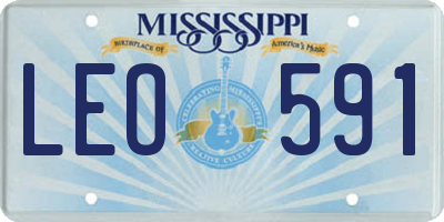 MS license plate LEO591