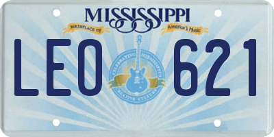 MS license plate LEO621
