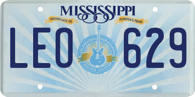 MS license plate LEO629