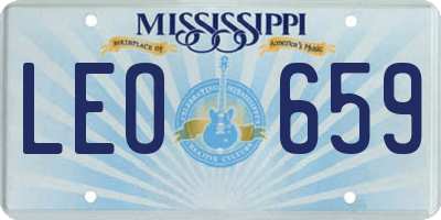 MS license plate LEO659