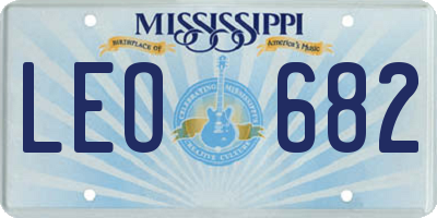 MS license plate LEO682