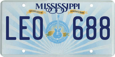 MS license plate LEO688