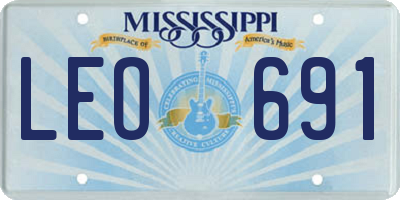 MS license plate LEO691