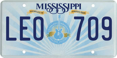 MS license plate LEO709