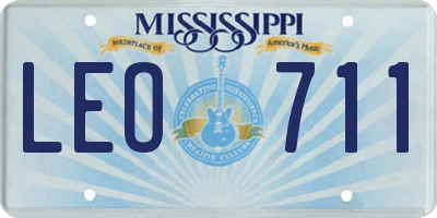 MS license plate LEO711