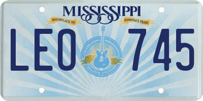 MS license plate LEO745