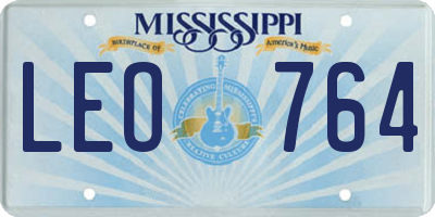 MS license plate LEO764