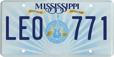 MS license plate LEO771