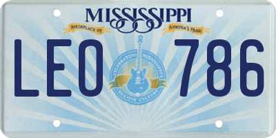 MS license plate LEO786