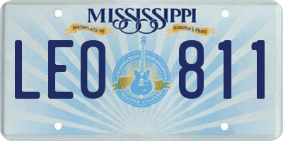 MS license plate LEO811