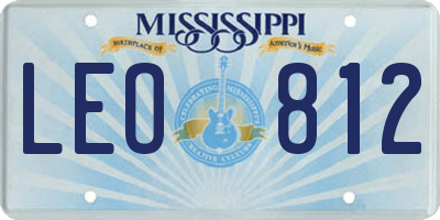 MS license plate LEO812