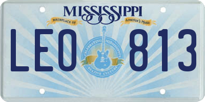 MS license plate LEO813