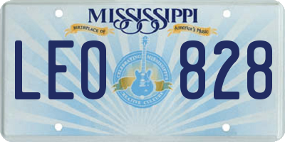 MS license plate LEO828