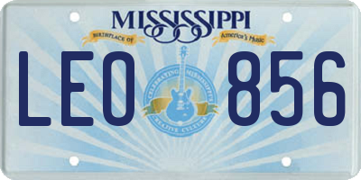 MS license plate LEO856