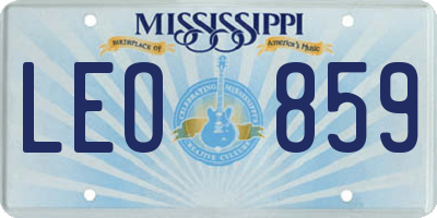 MS license plate LEO859