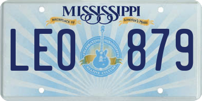 MS license plate LEO879