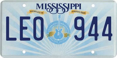 MS license plate LEO944
