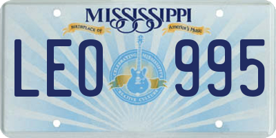 MS license plate LEO995