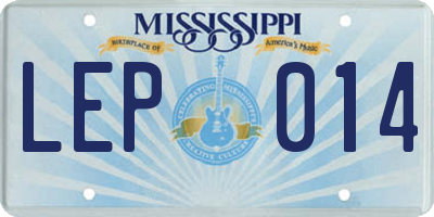 MS license plate LEP014
