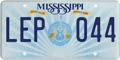 MS license plate LEP044