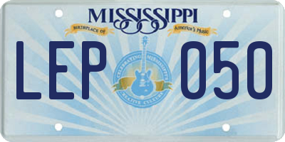 MS license plate LEP050