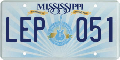 MS license plate LEP051