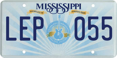 MS license plate LEP055