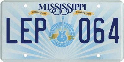MS license plate LEP064