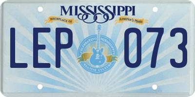 MS license plate LEP073