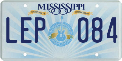 MS license plate LEP084