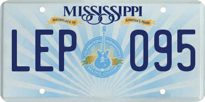 MS license plate LEP095