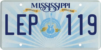 MS license plate LEP119