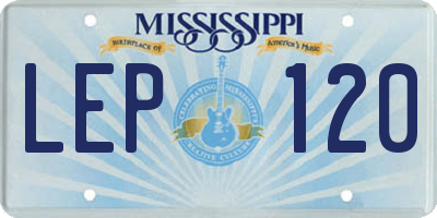 MS license plate LEP120