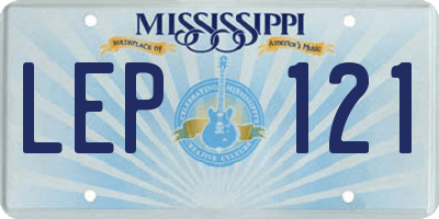 MS license plate LEP121