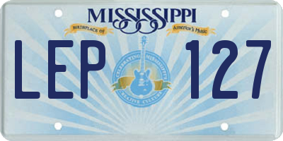 MS license plate LEP127