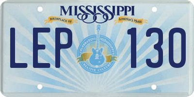 MS license plate LEP130