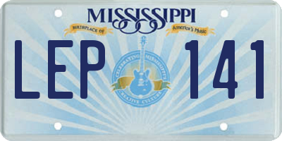 MS license plate LEP141
