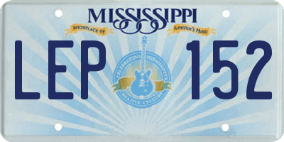 MS license plate LEP152