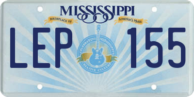 MS license plate LEP155