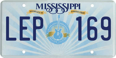 MS license plate LEP169
