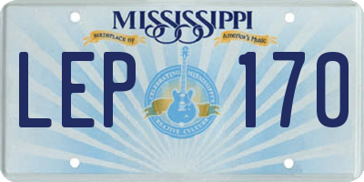 MS license plate LEP170