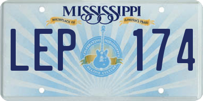 MS license plate LEP174