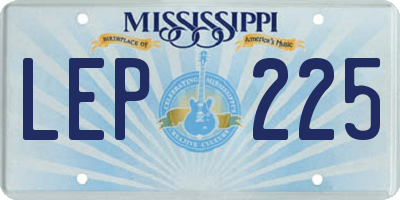 MS license plate LEP225