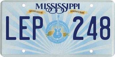 MS license plate LEP248