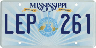MS license plate LEP261