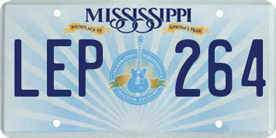 MS license plate LEP264