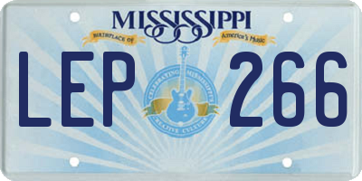 MS license plate LEP266