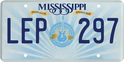 MS license plate LEP297