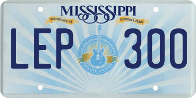 MS license plate LEP300