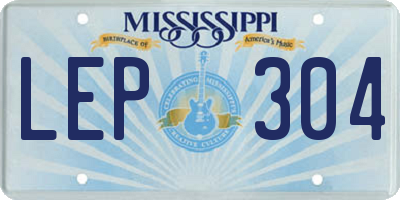 MS license plate LEP304